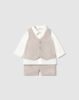 Newborn boy trousers and shirt set with waistcoat