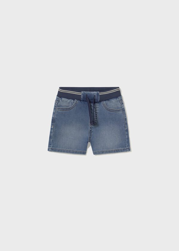 Baby denim shorts with elasticated waistband