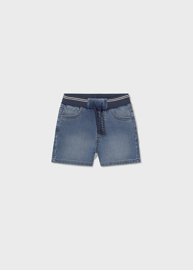 Baby denim shorts with elasticated waistband