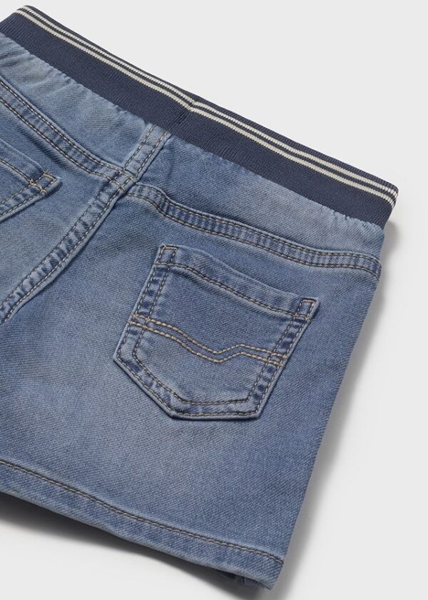 Baby denim shorts with elasticated waistband