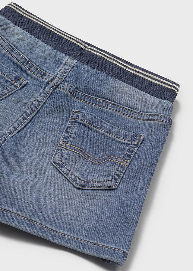 Baby denim shorts with elasticated waistband