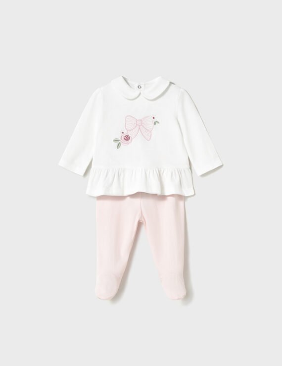 Newborn girl leggings and top set