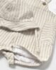 Newborn boy striped faux dungarees romper with striped hat