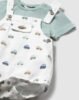 Newborn boy dungarees with shirt set