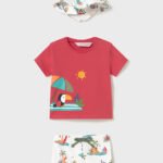 Newborn boy 3 piece swim set with solar protection
