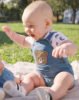 Newborn boy dungarees and t-shirt set