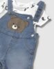 Newborn boy dungarees and t-shirt set
