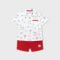 Baby print polo shirt set