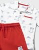 Baby print polo shirt set