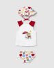 Newborn girl 3 piece swim set with solar protection