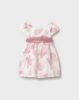 Baby print dress with tulle sash