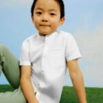 Boy short sleeved linen shirt