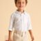 Boy long sleeved linen shirt