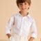 Boy long sleeved linen shirt
