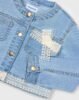Girl denim jacket with guipure details