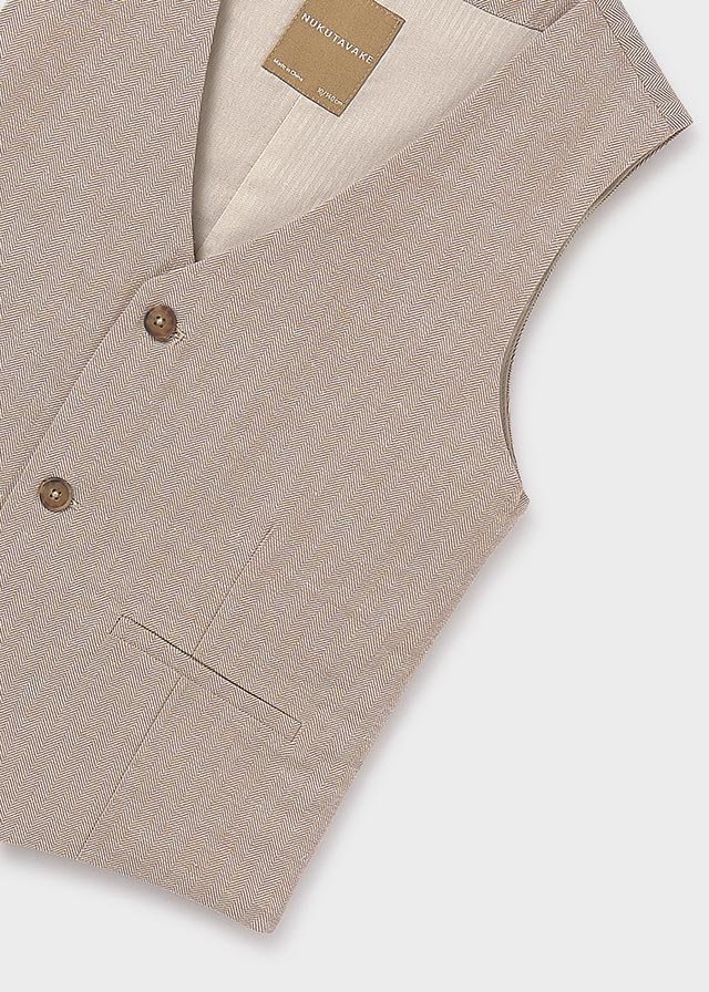 Boy Formal Linen Waistcoat