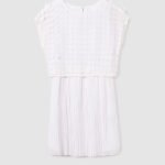 Girl combined pleated dress
