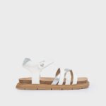 Girl sandals with serrated sole