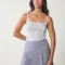 Short pants pleated