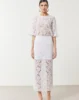 Lace midi skirt
