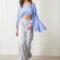 Silk top wide sleeves