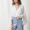 Silk top wide sleeves