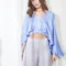 Silk top wide sleeves