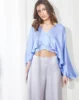 Silk top wide sleeves