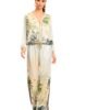 2 pieces silk print set set