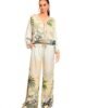 2 pieces silk print set set