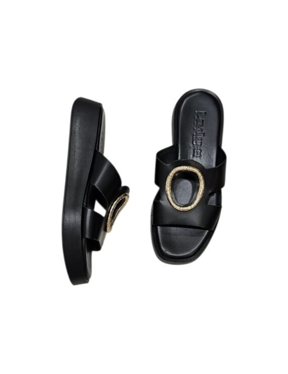Leather slippers