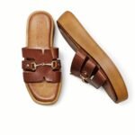 Leather slippers