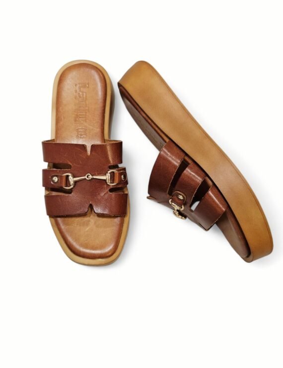 Leather slippers