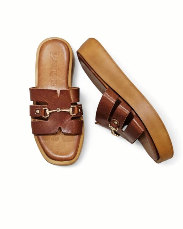 Leather slippers