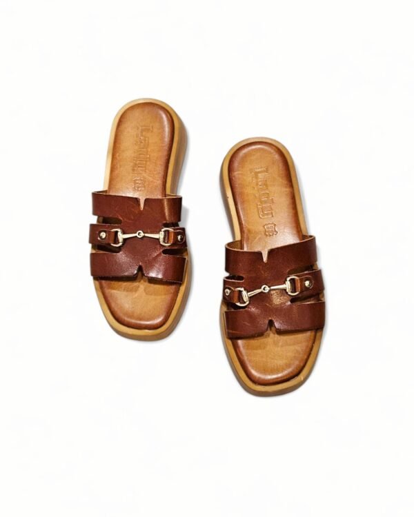 Leather slippers
