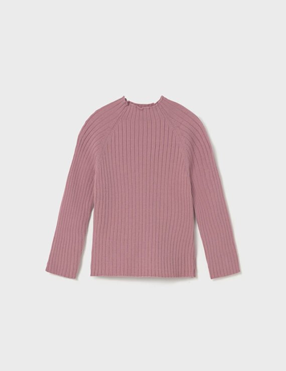 Babys knitted jumper with mid high neck