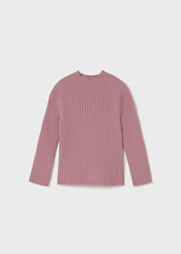 Babys knitted jumper with mid high neck