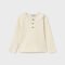 Babys ribbed polo shirt with ruffle collar