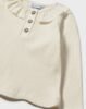 Babys ribbed polo shirt with ruffle collar