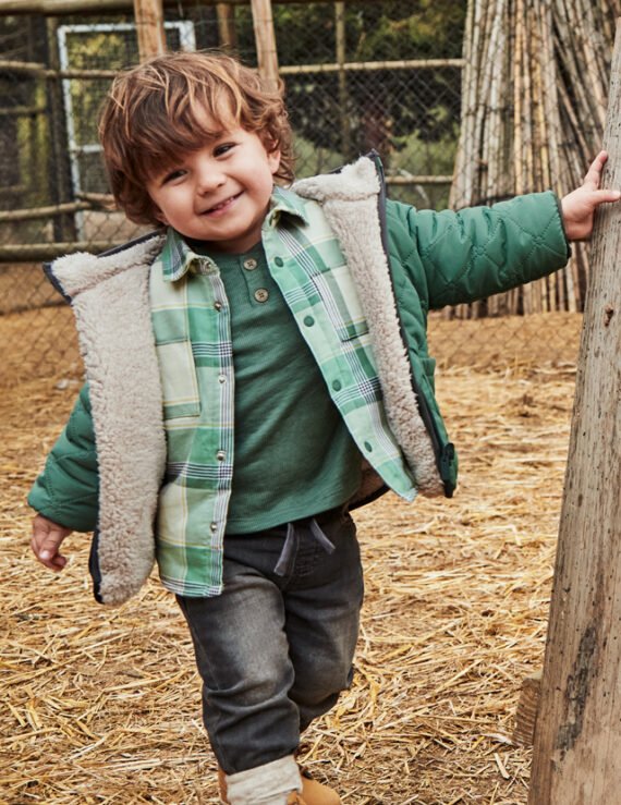 Baby unisex reversible coat
