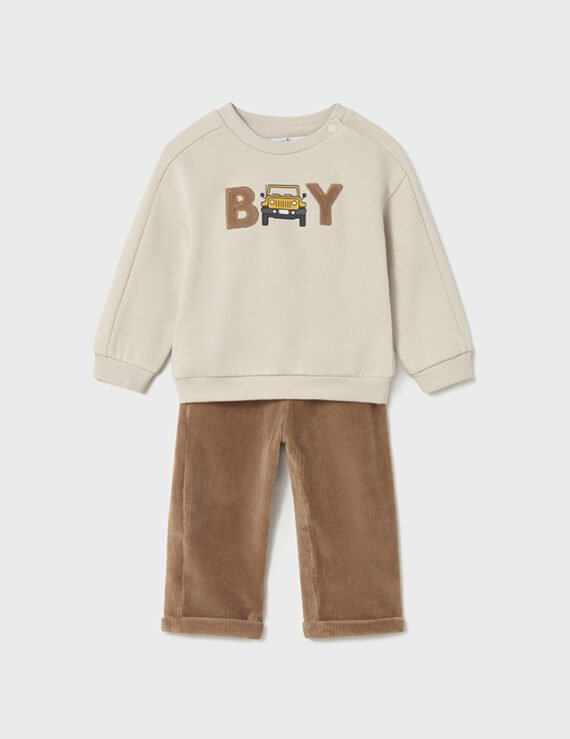 Baby jumper and trouser set