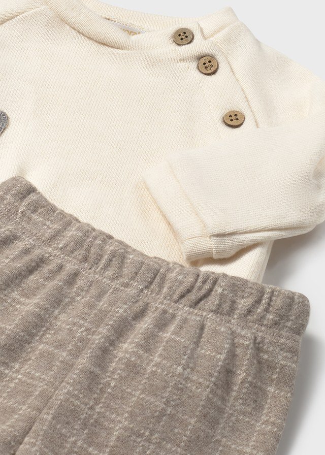 Newborn jumper and footed trouser set