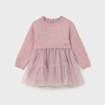 Baby combined knitted dress