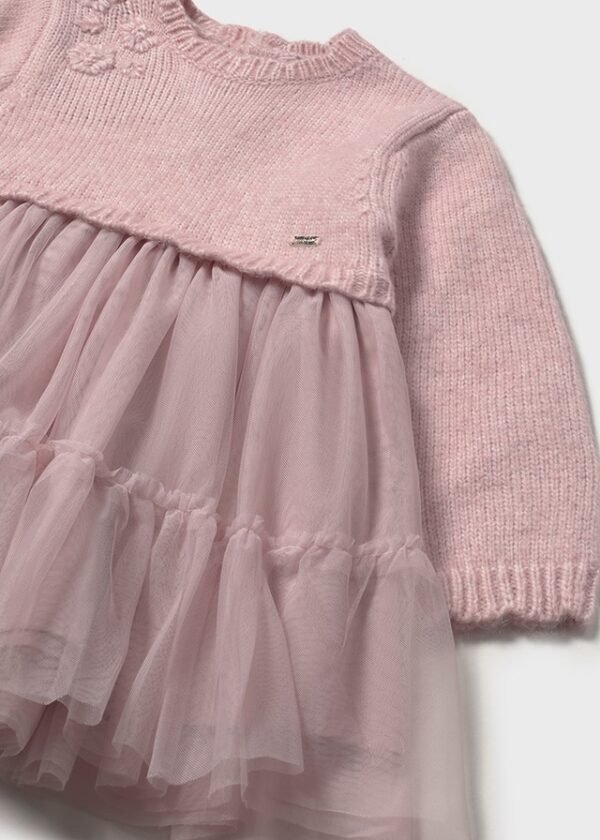 Baby combined knitted dress