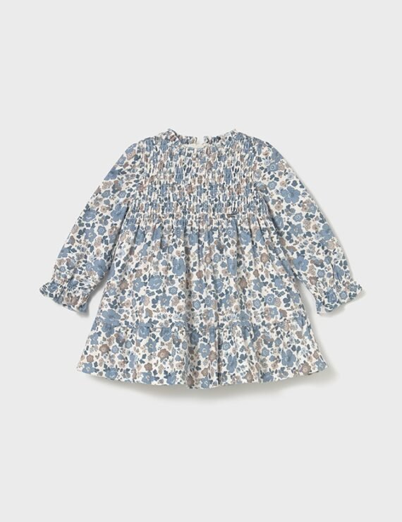 Baby velvet dress with ruffles