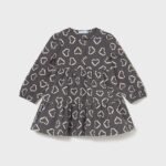 Baby print fleece dress