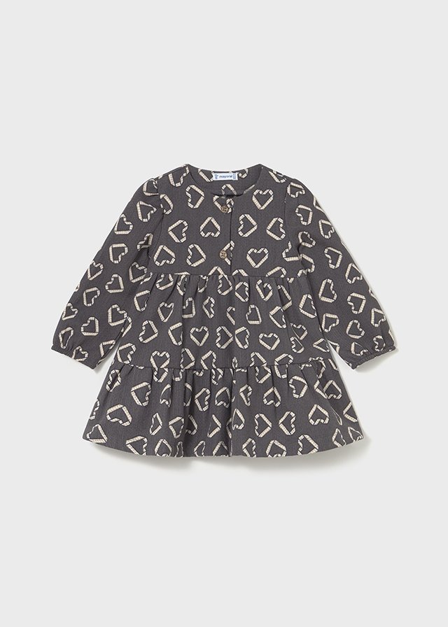 Baby print fleece dress