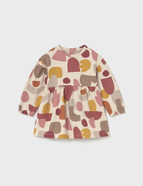 Baby print fleece dress