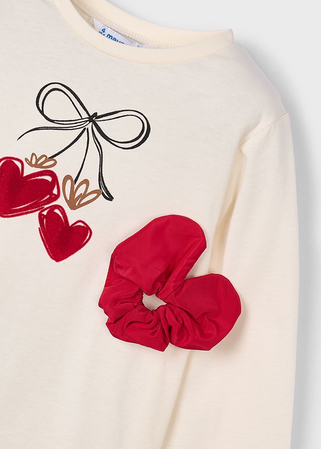 Girls t-shirt with scrunchie
