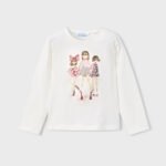 Girls doll motif shirt